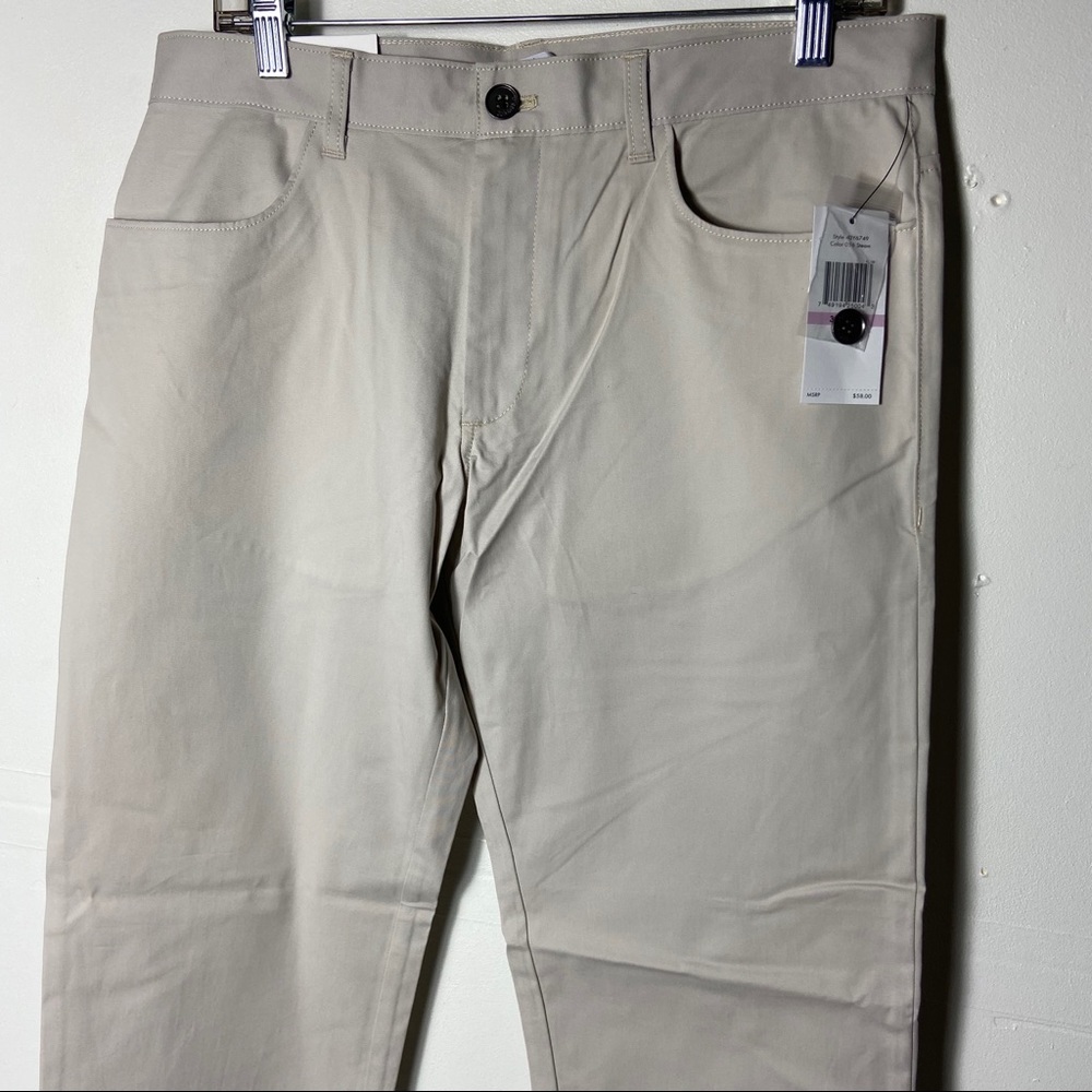 Calvin Klein Men Light Gray Men Slim Fit Pants - Picture 3 of 4